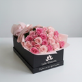 Monthly Subscriptions - Lulu Blooms elegant pink roses in black gift box